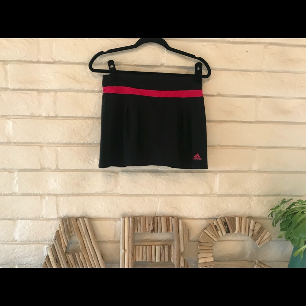 Adidas black/pink tennis/athletic skirt.